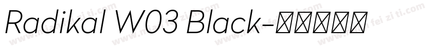 Radikal W03 Black字体转换